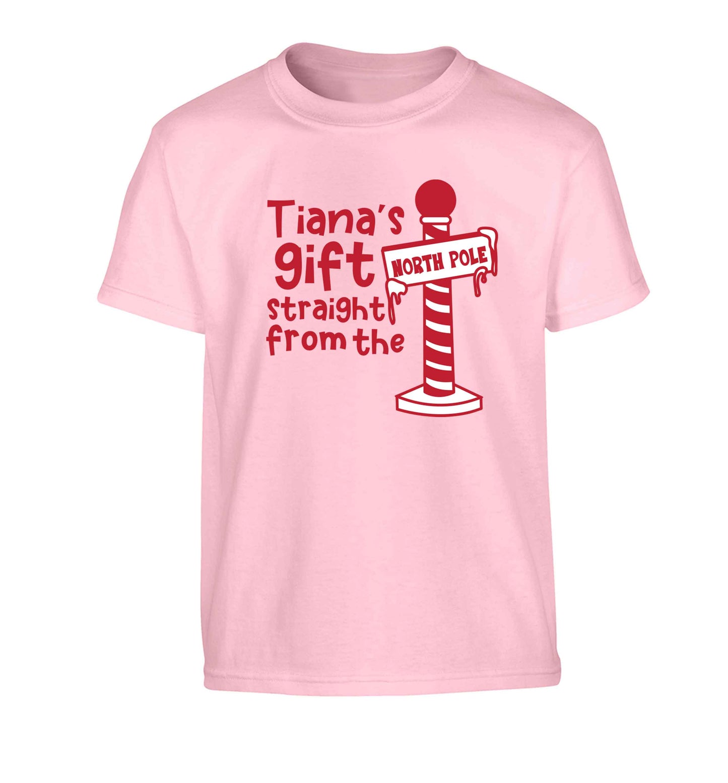 Merry Christmas Children's light pink Tshirt 12-13 Years