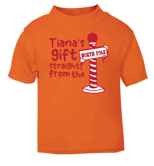 Merry Christmas orange baby toddler Tshirt 2 Years