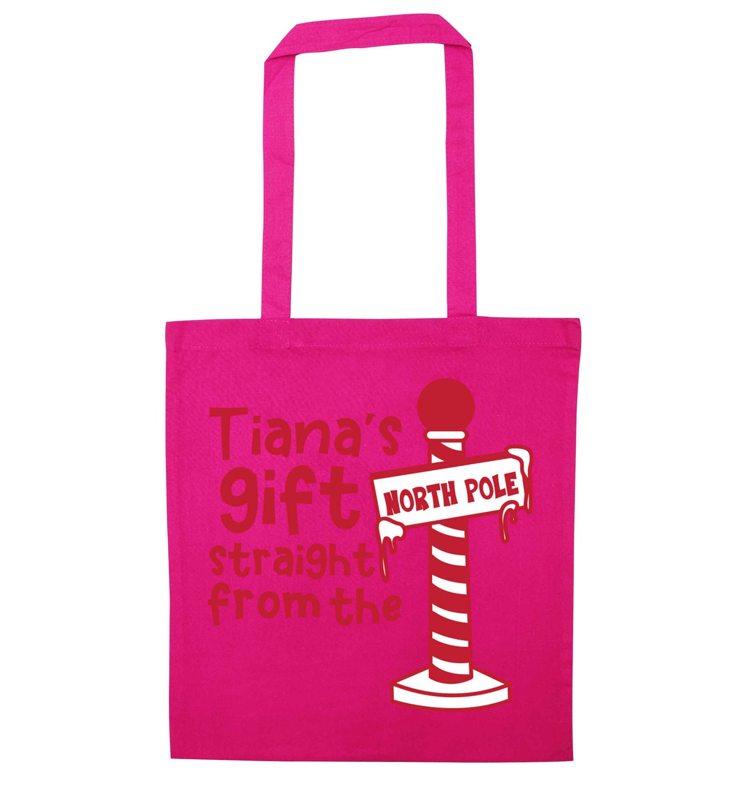 Merry Christmas pink tote bag