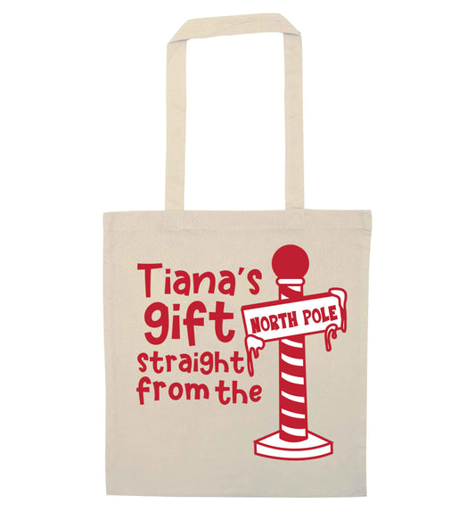 Merry Christmas natural tote bag