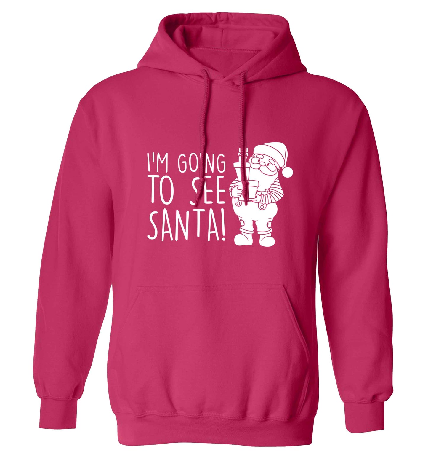 Merry Christmas adults unisex pink hoodie 2XL