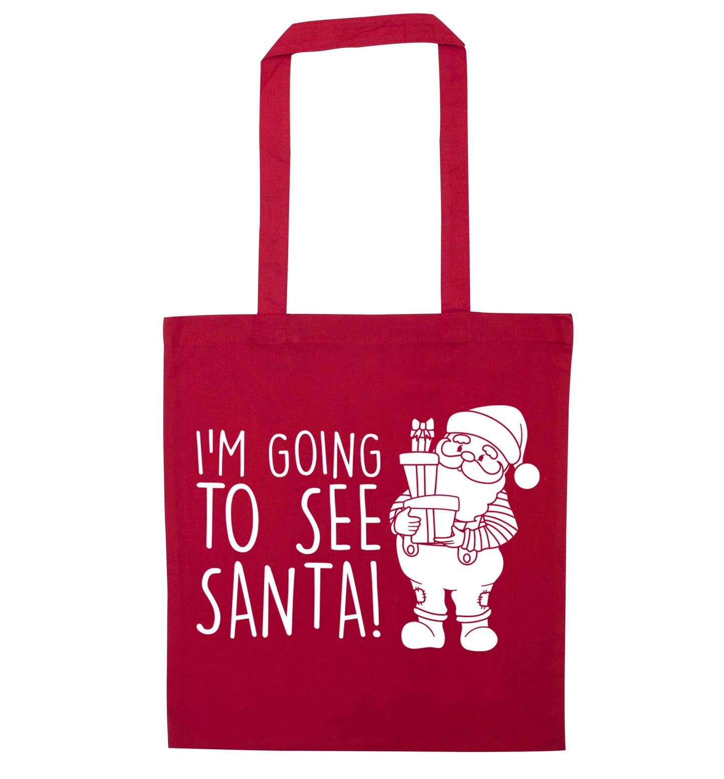 Merry Christmas red tote bag