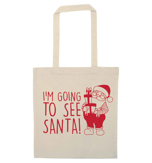 Merry Christmas natural tote bag