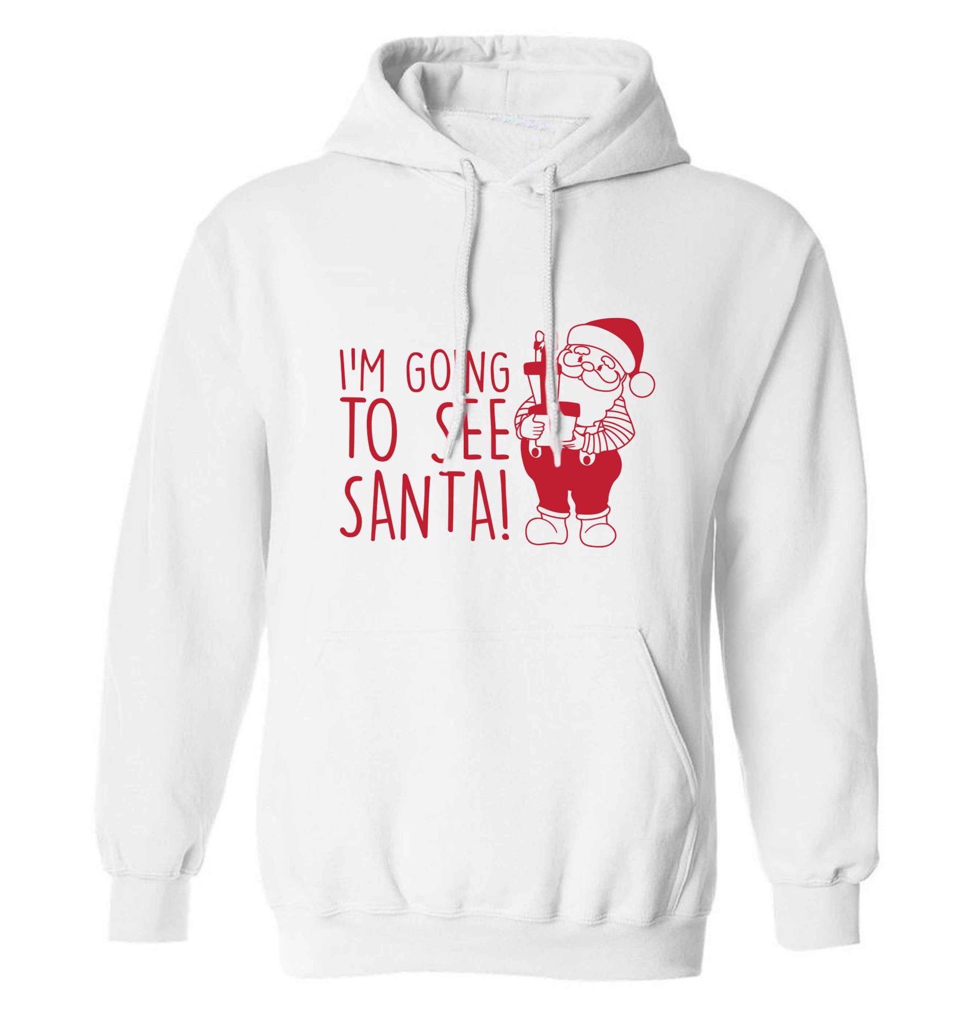 Merry Christmas adults unisex white hoodie 2XL