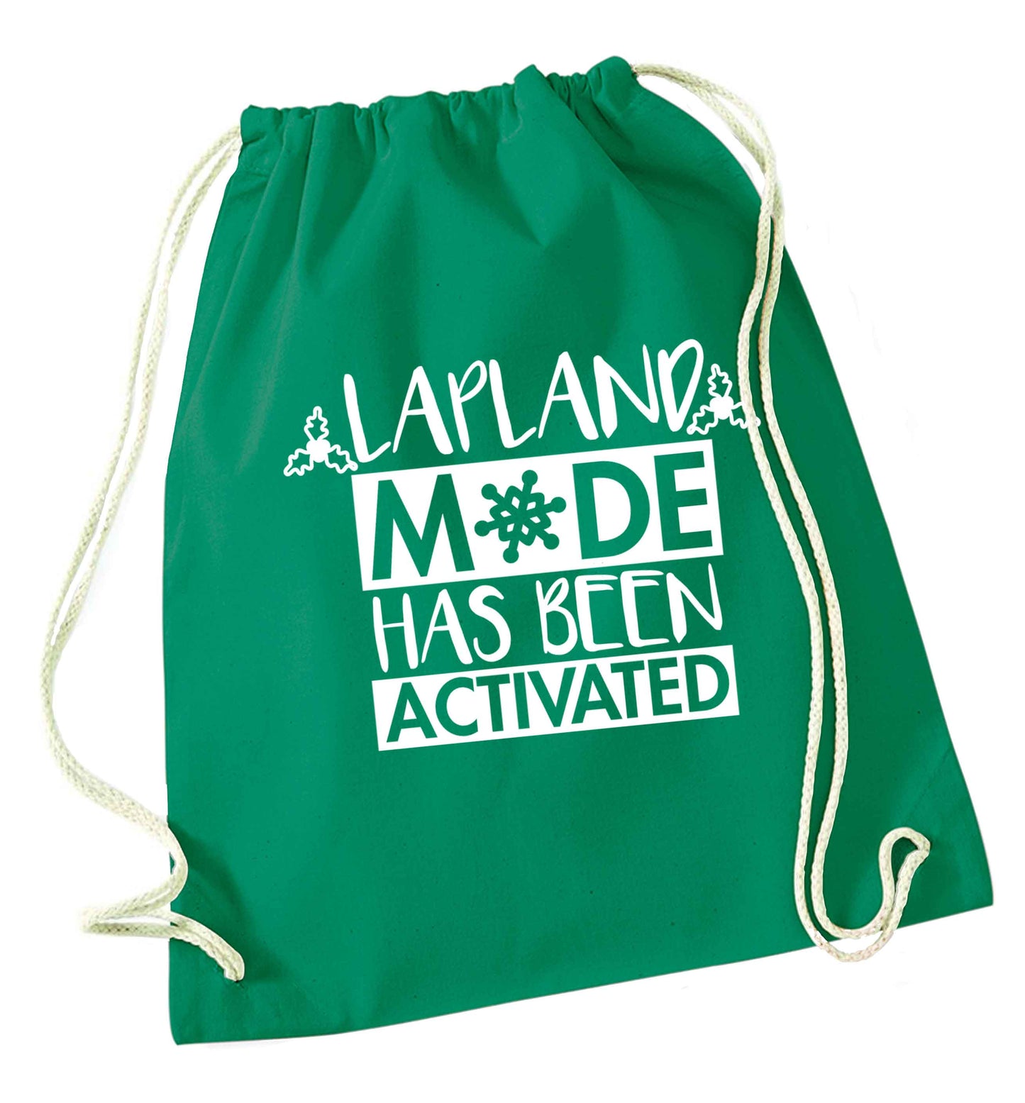 Merry Christmas green drawstring bag