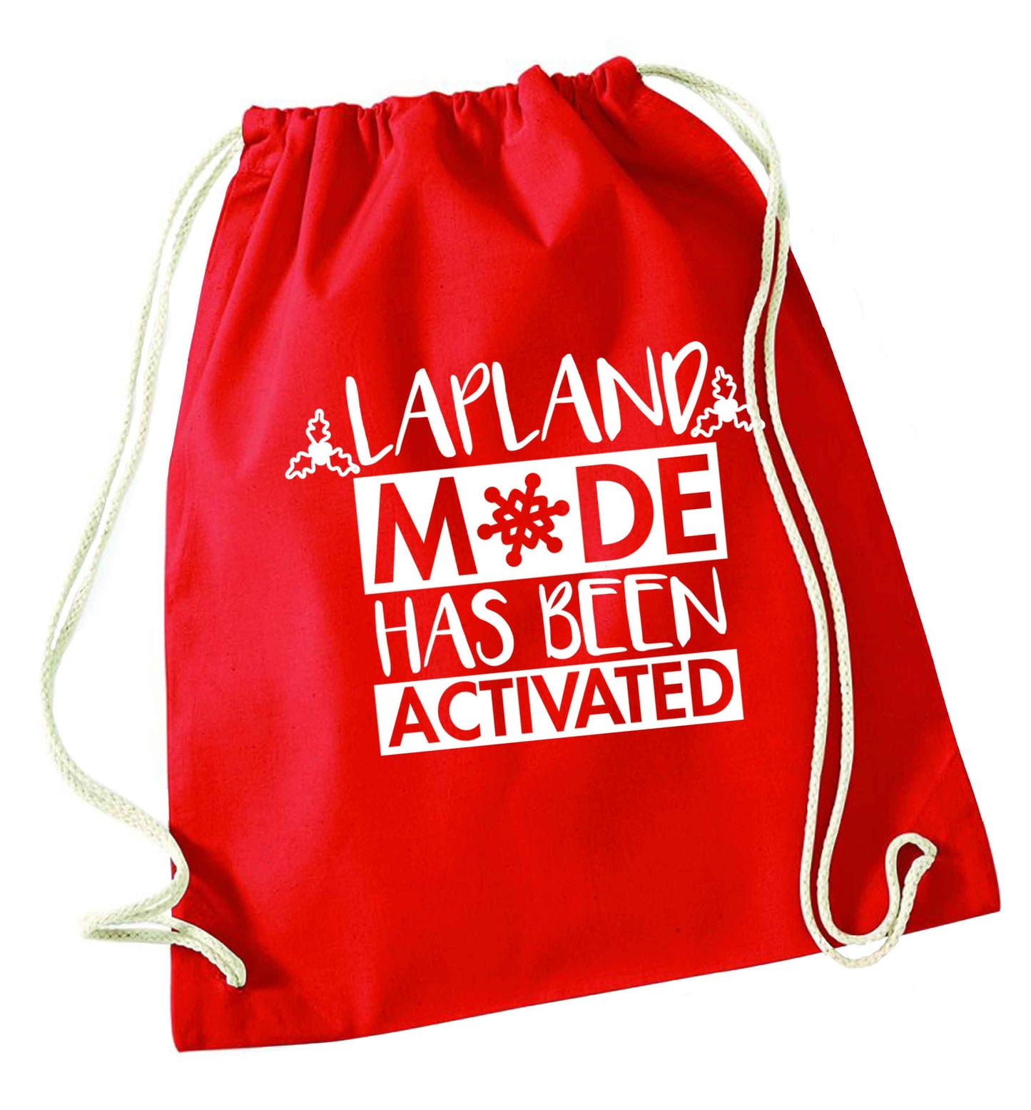Merry Christmas red drawstring bag 