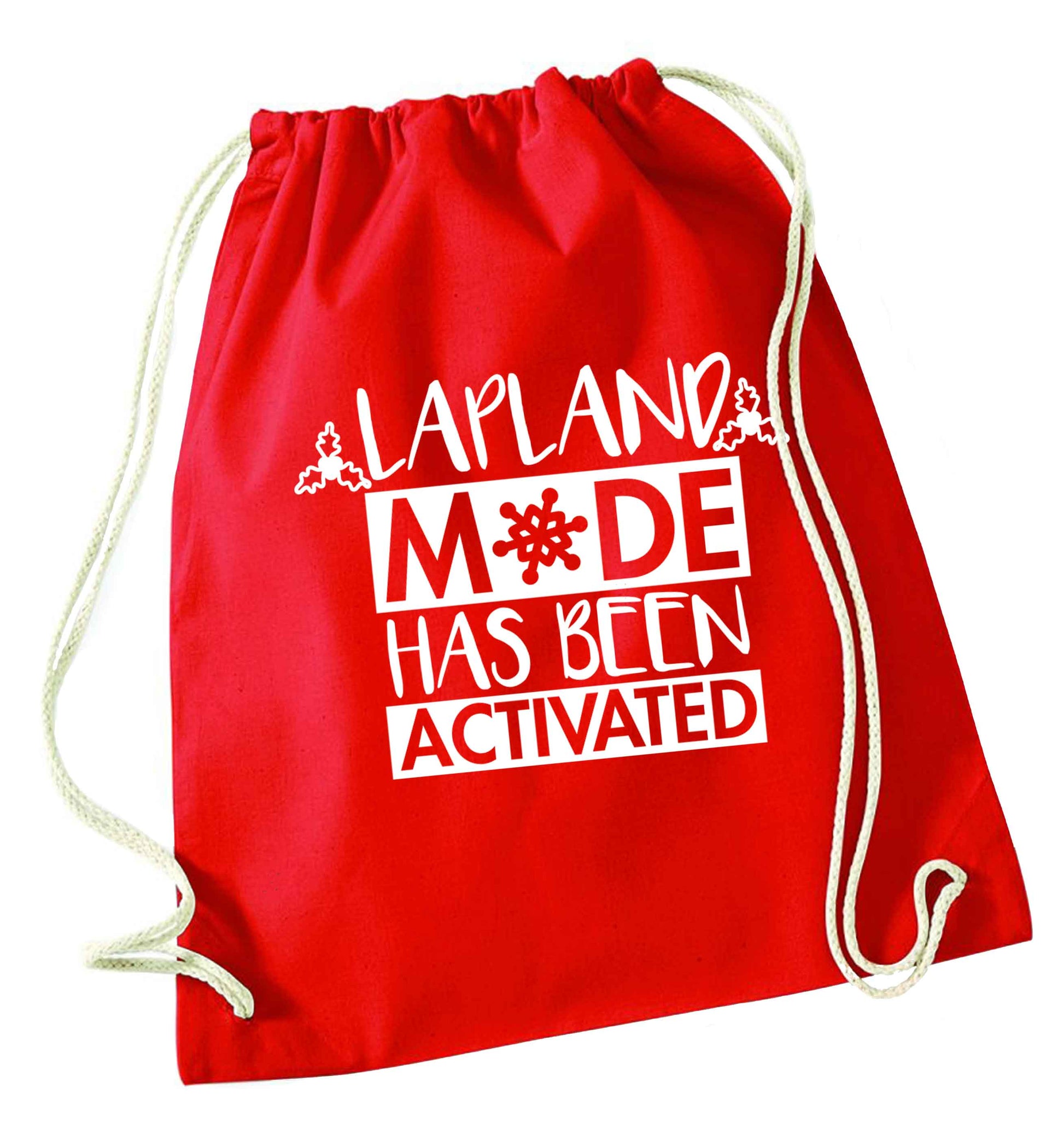 Merry Christmas red drawstring bag 