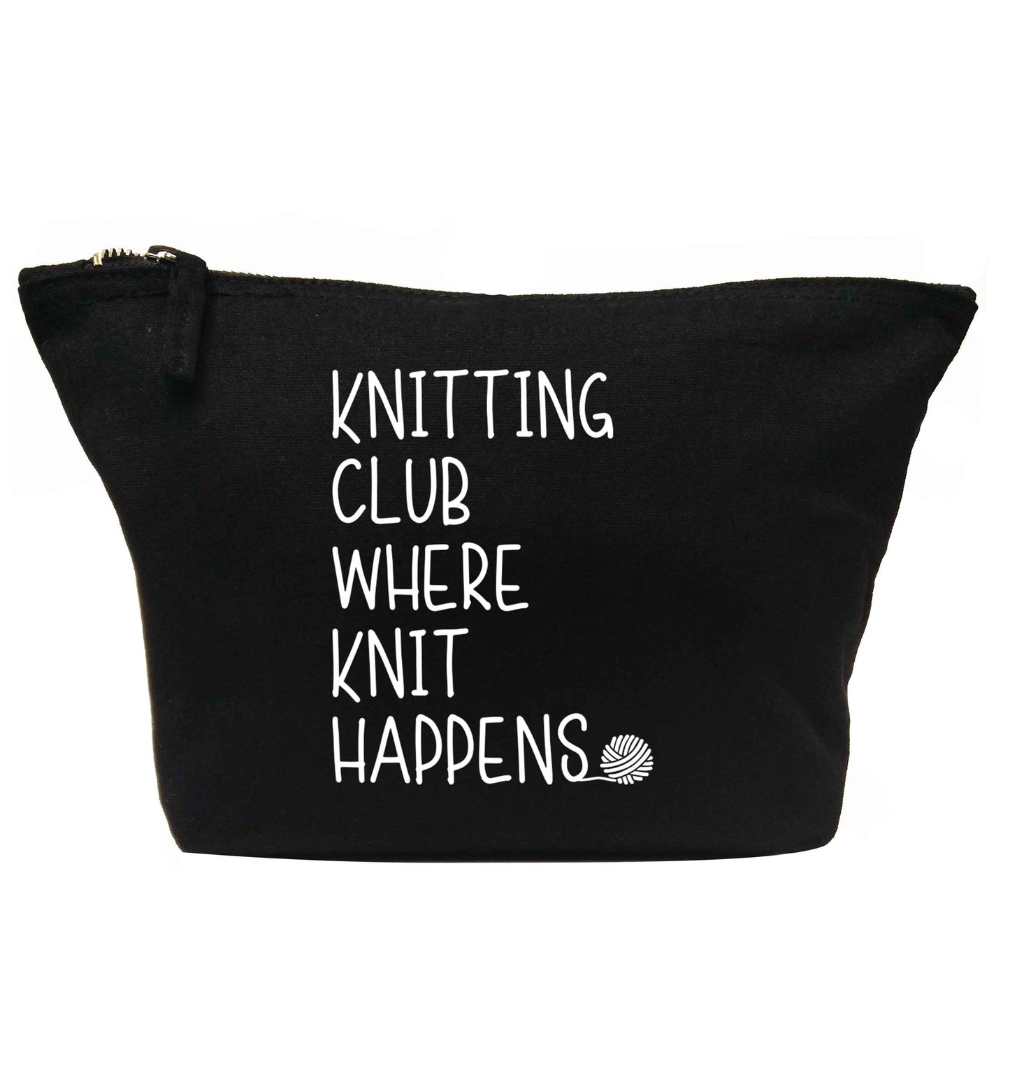Knitting club where knit happens | Makeup / wash bag