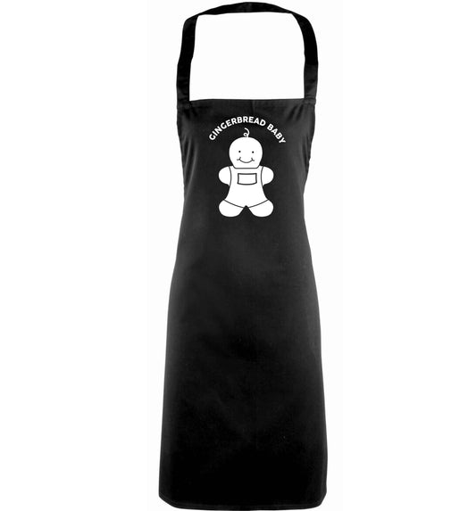 Gingerbread baby adults black apron