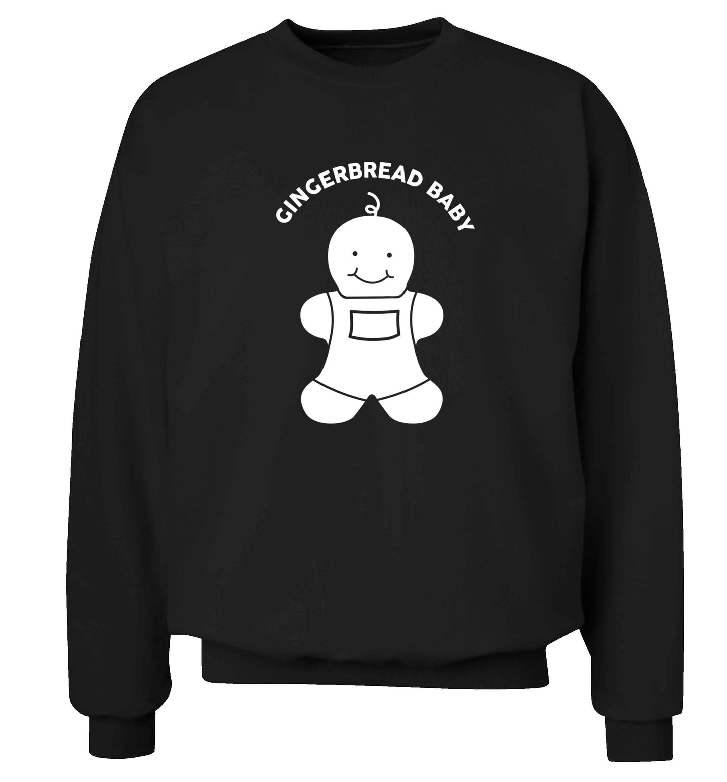 Gingerbread baby adult's unisex black sweater 2XL