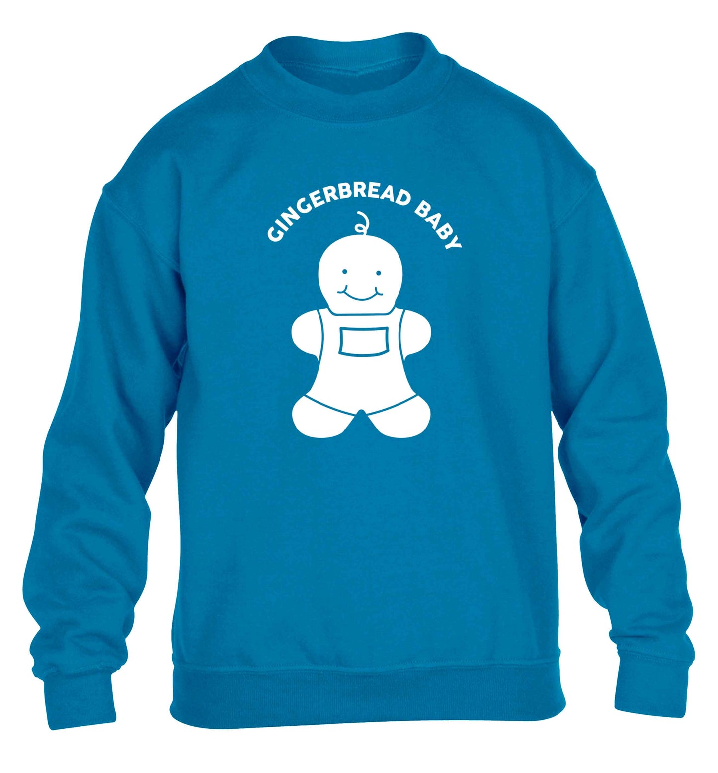 Gingerbread baby children's blue sweater 12-13 Years