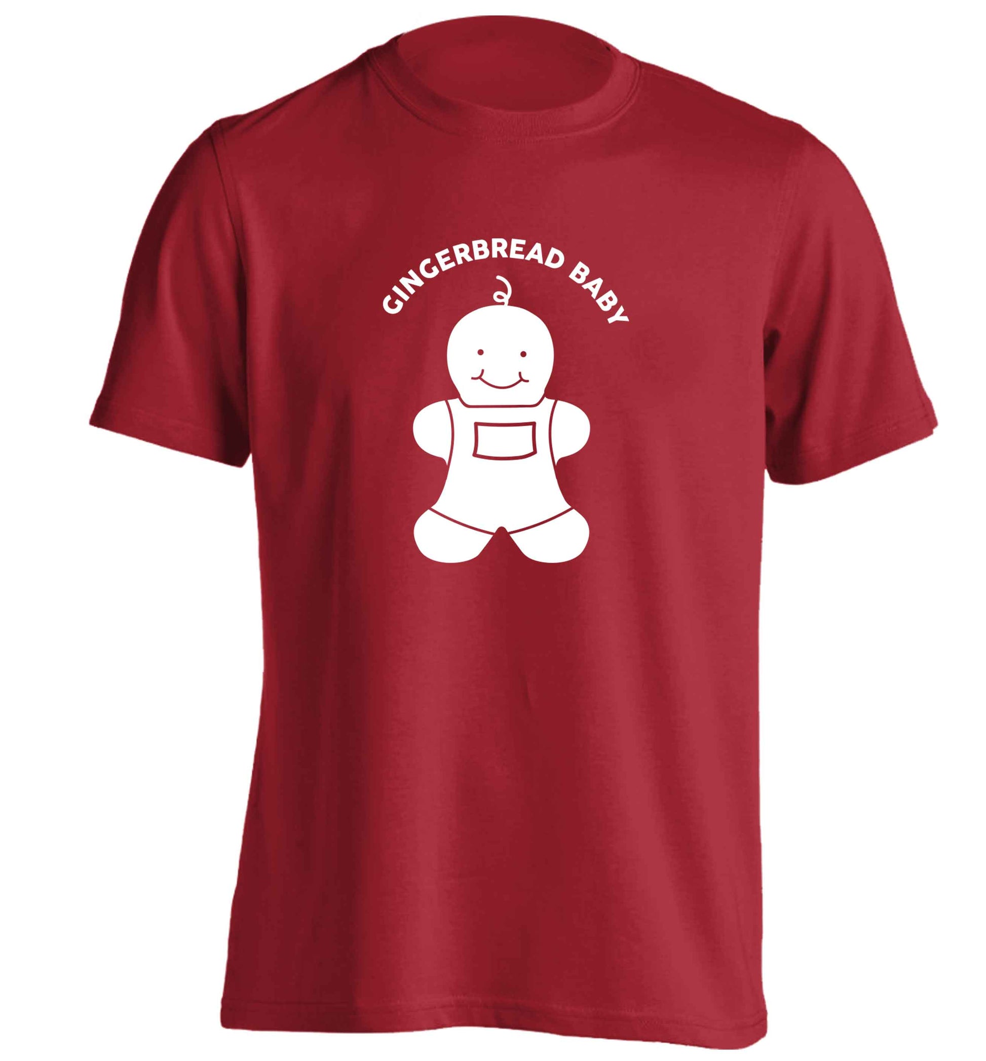 Gingerbread baby adults unisex red Tshirt 2XL