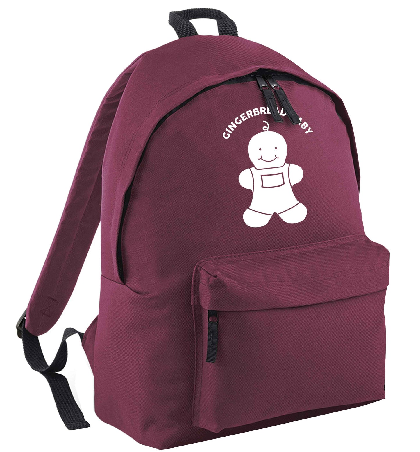 Gingerbread baby maroon adults backpack