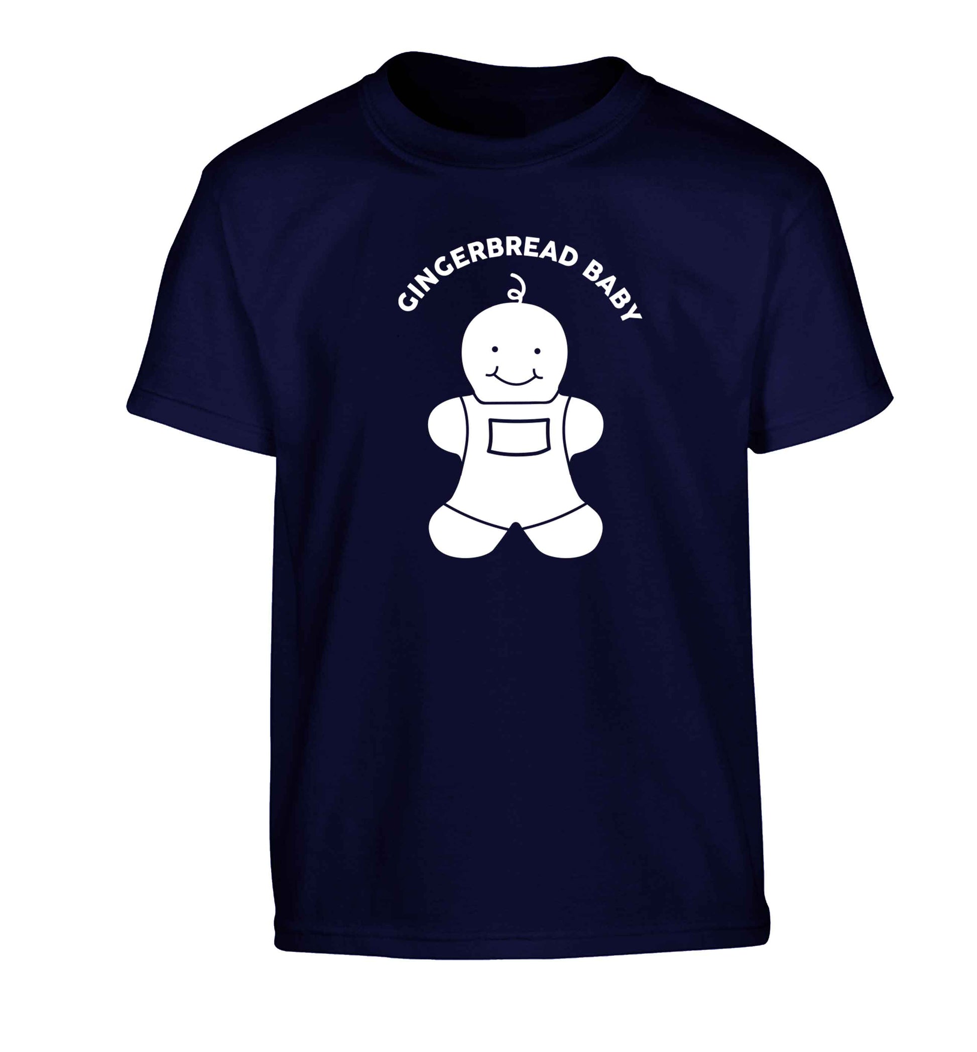 Gingerbread baby Children's navy Tshirt 12-13 Years