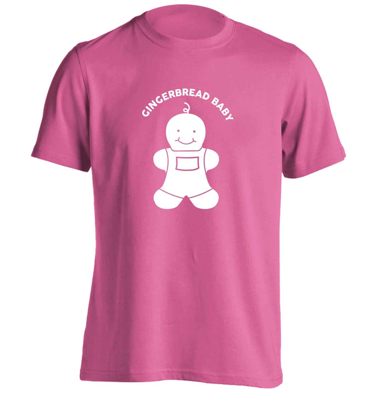 Gingerbread baby adults unisex pink Tshirt 2XL