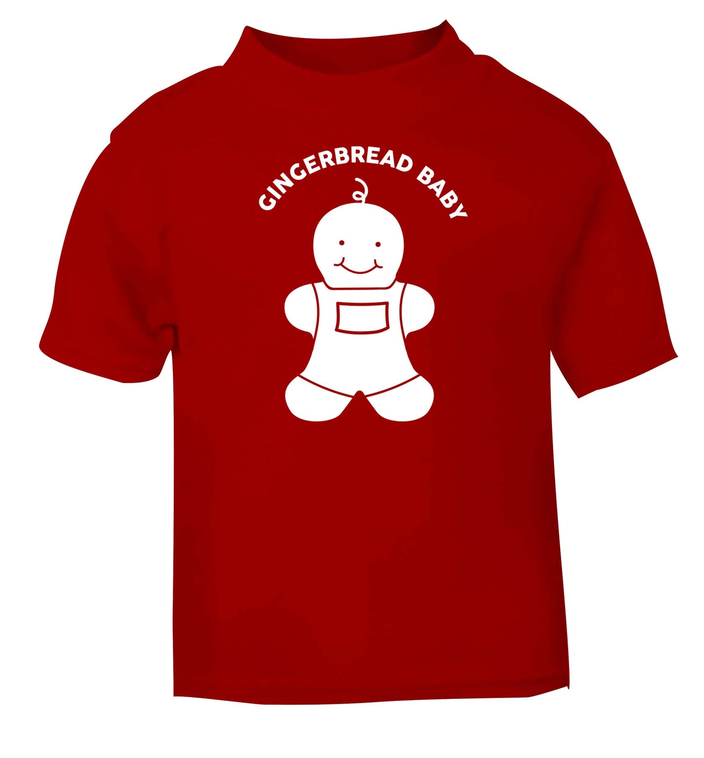Gingerbread baby red baby toddler Tshirt 2 Years