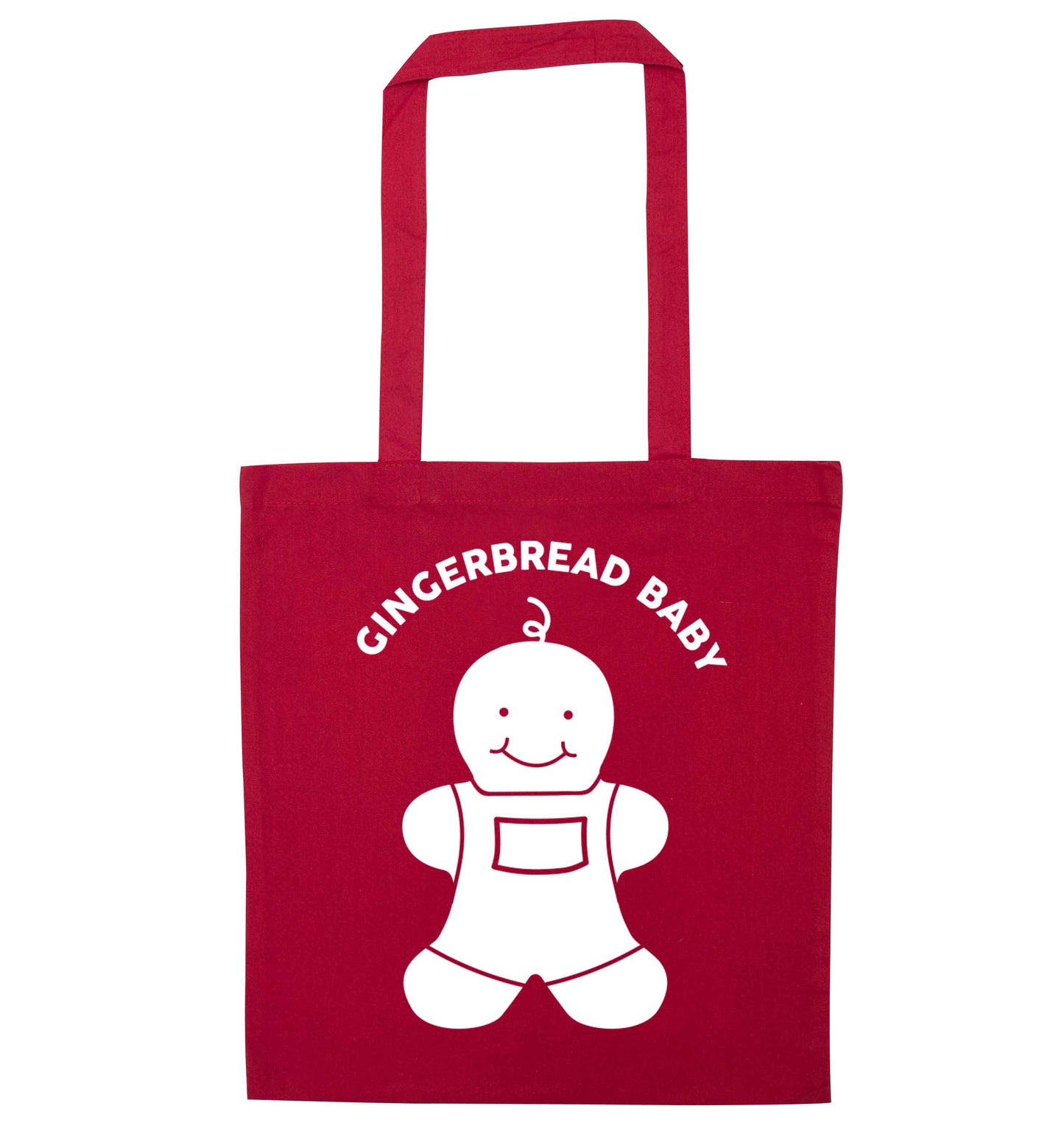 Gingerbread baby red tote bag