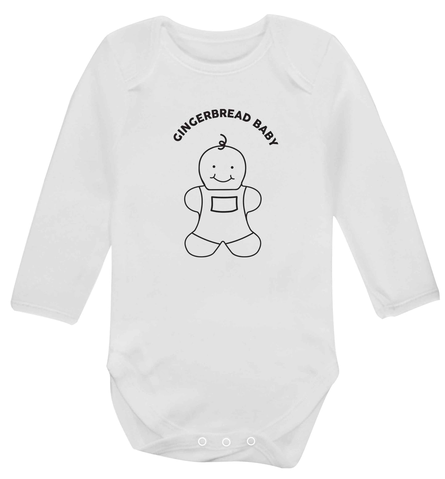 Gingerbread baby baby vest long sleeved white 6-12 months