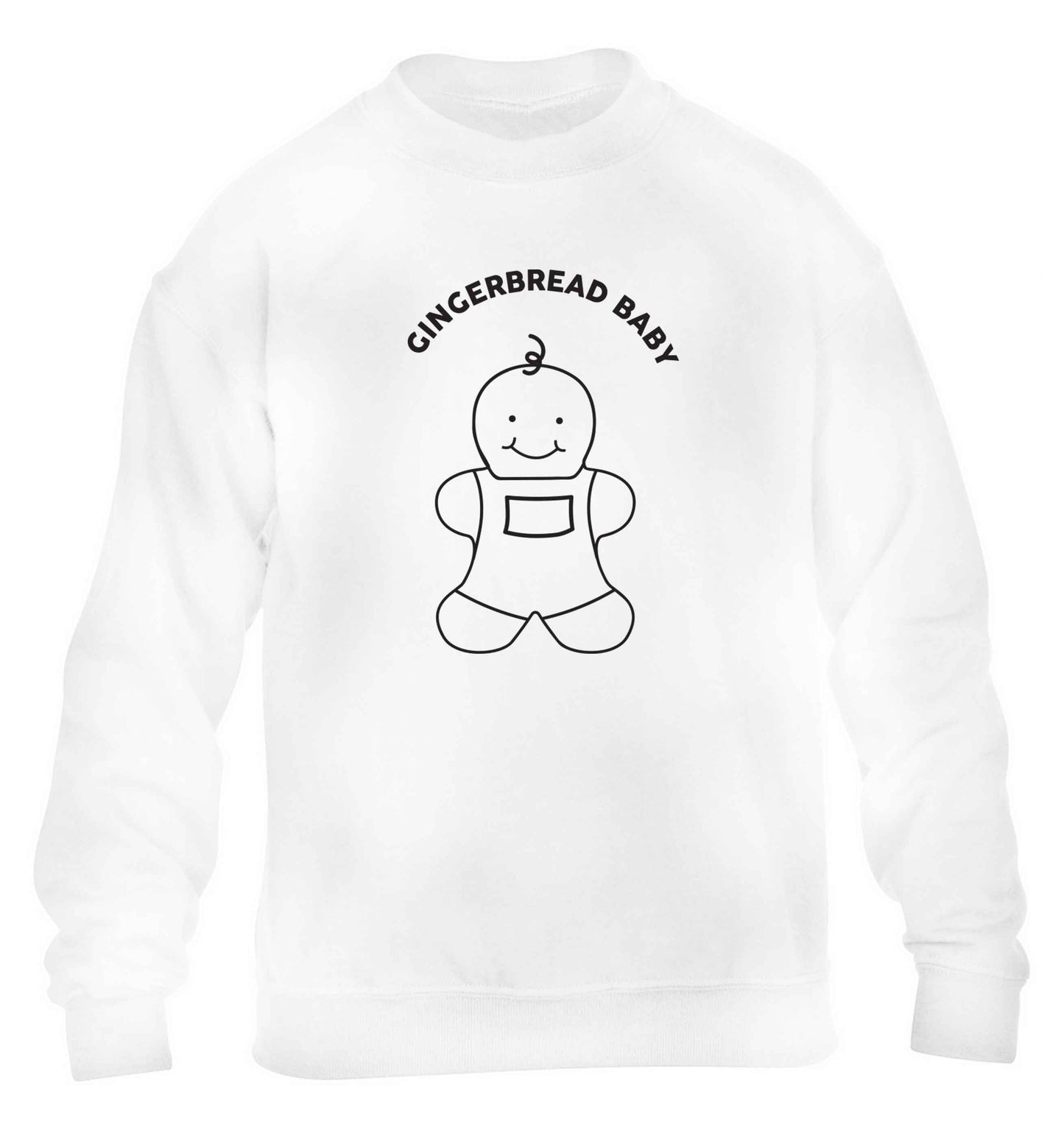 Gingerbread baby children's white sweater 12-13 Years