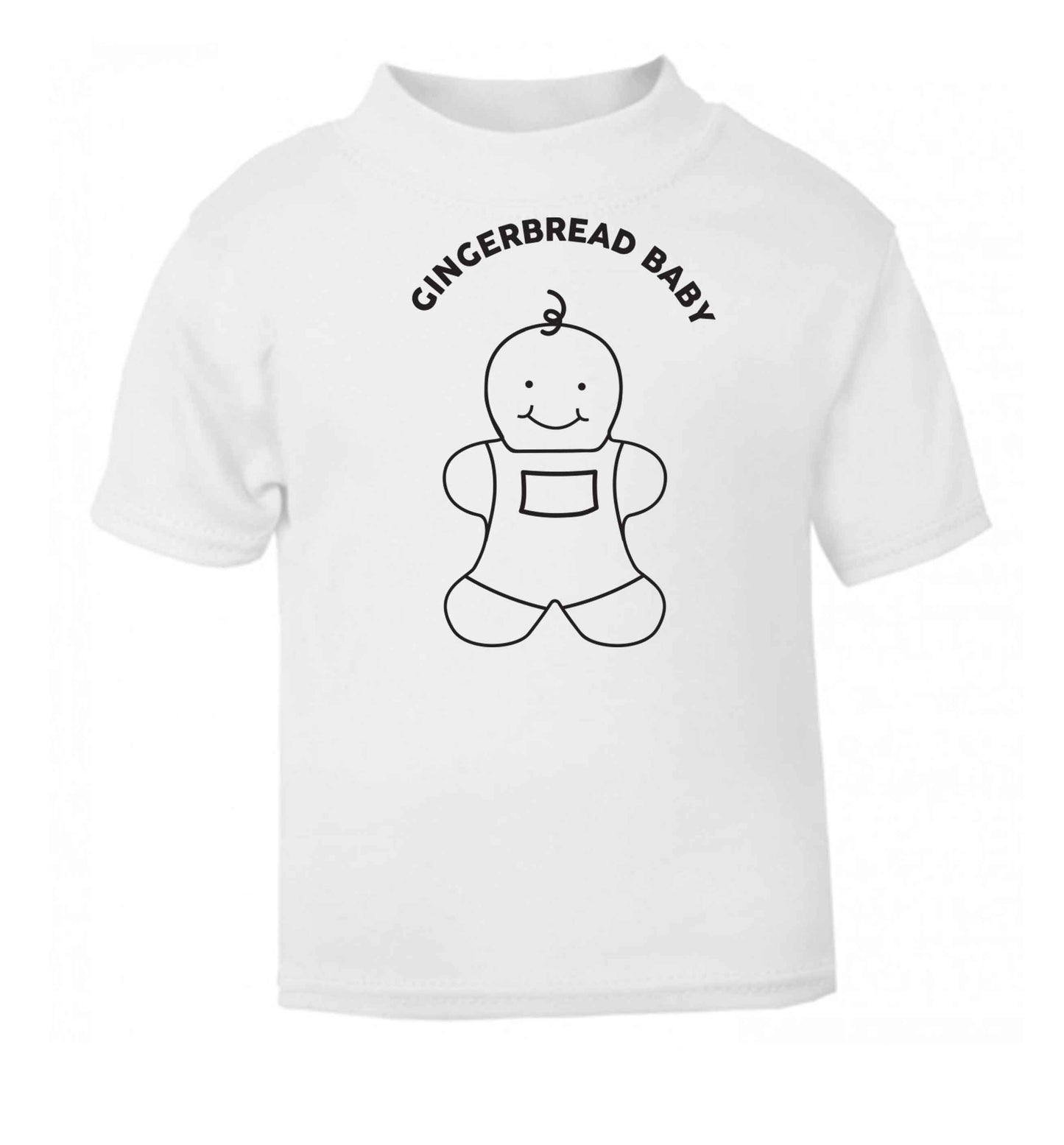 Gingerbread baby white baby toddler Tshirt 2 Years