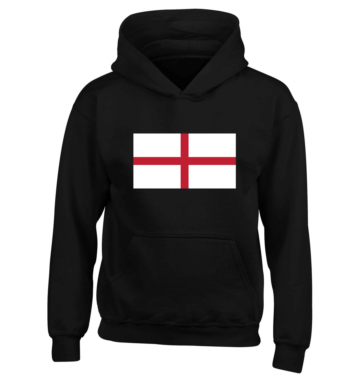 England Flag children's black hoodie 12-13 Years