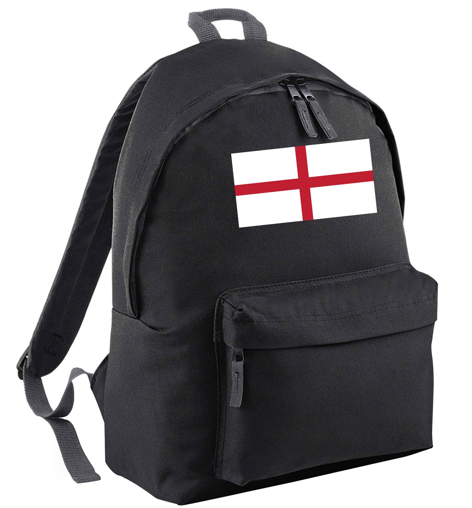 England Flag black adults backpack