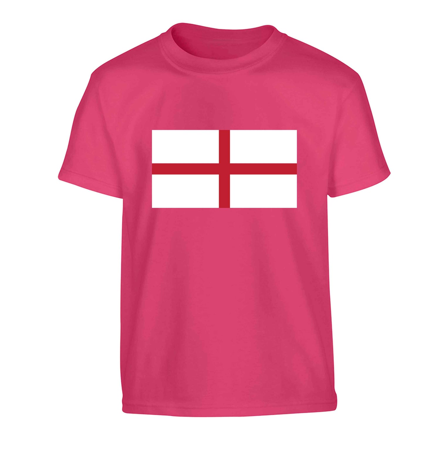 England Flag Children's pink Tshirt 12-13 Years