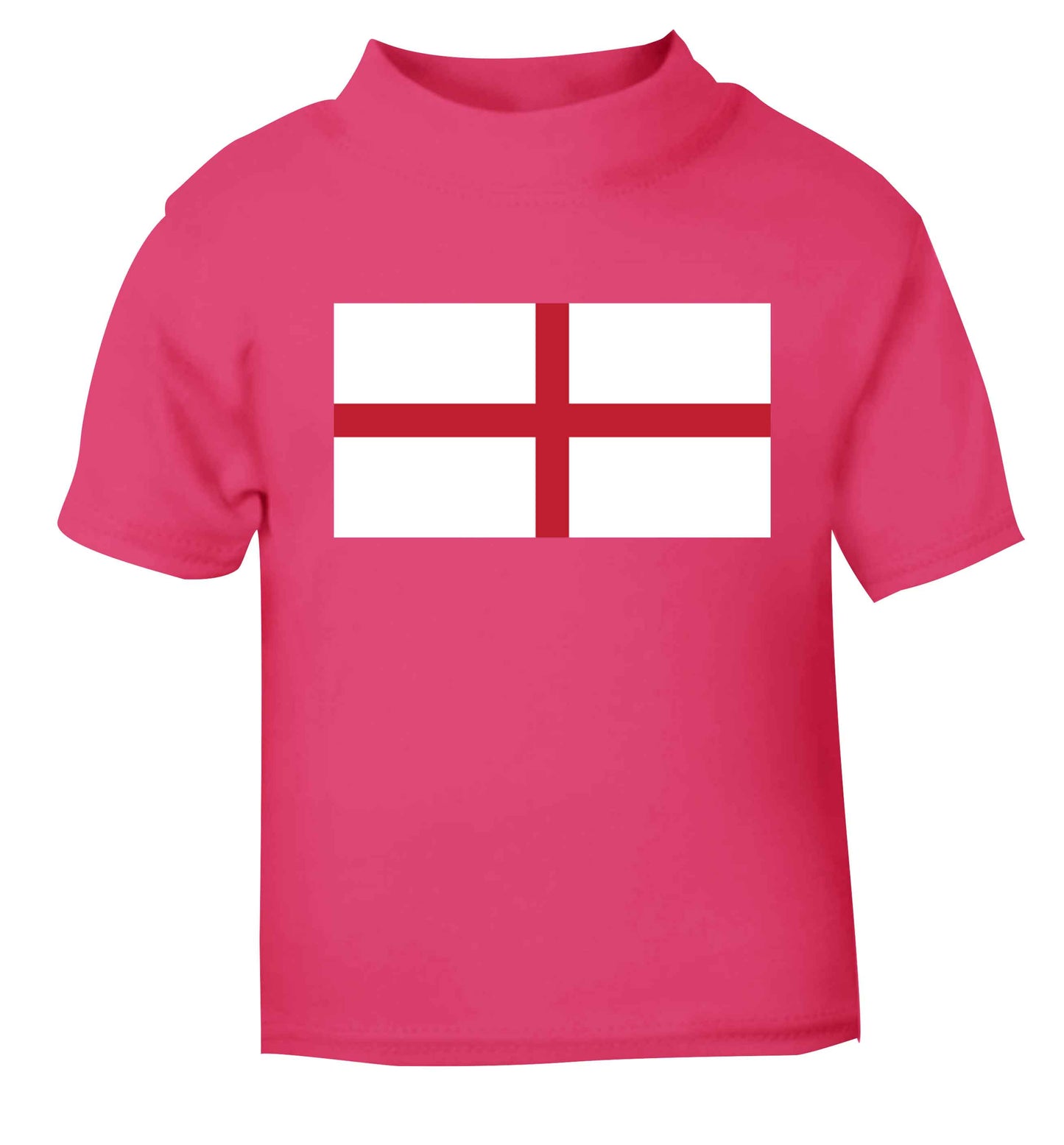 England Flag pink baby toddler Tshirt 2 Years