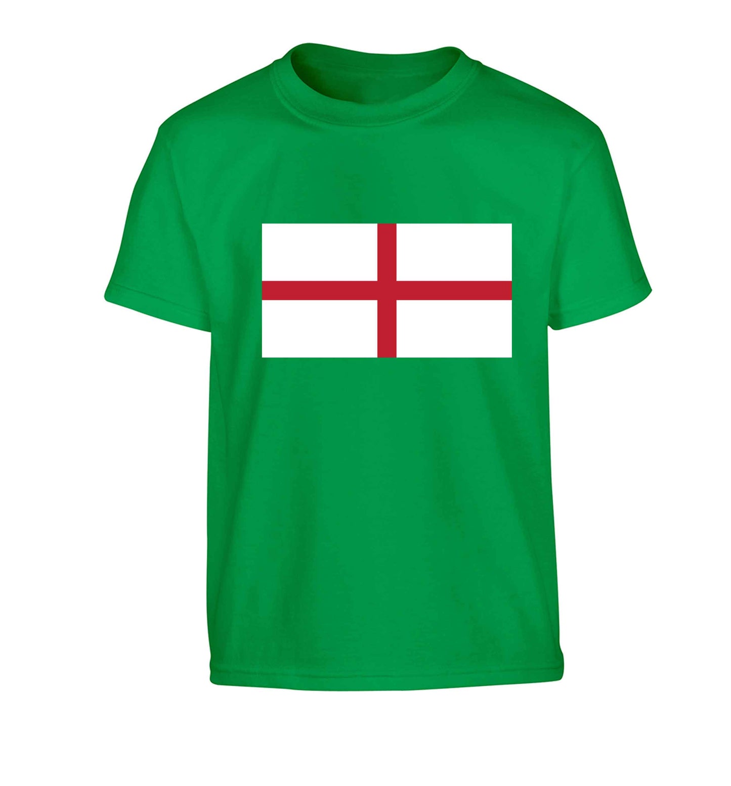 England Flag Children's green Tshirt 12-13 Years