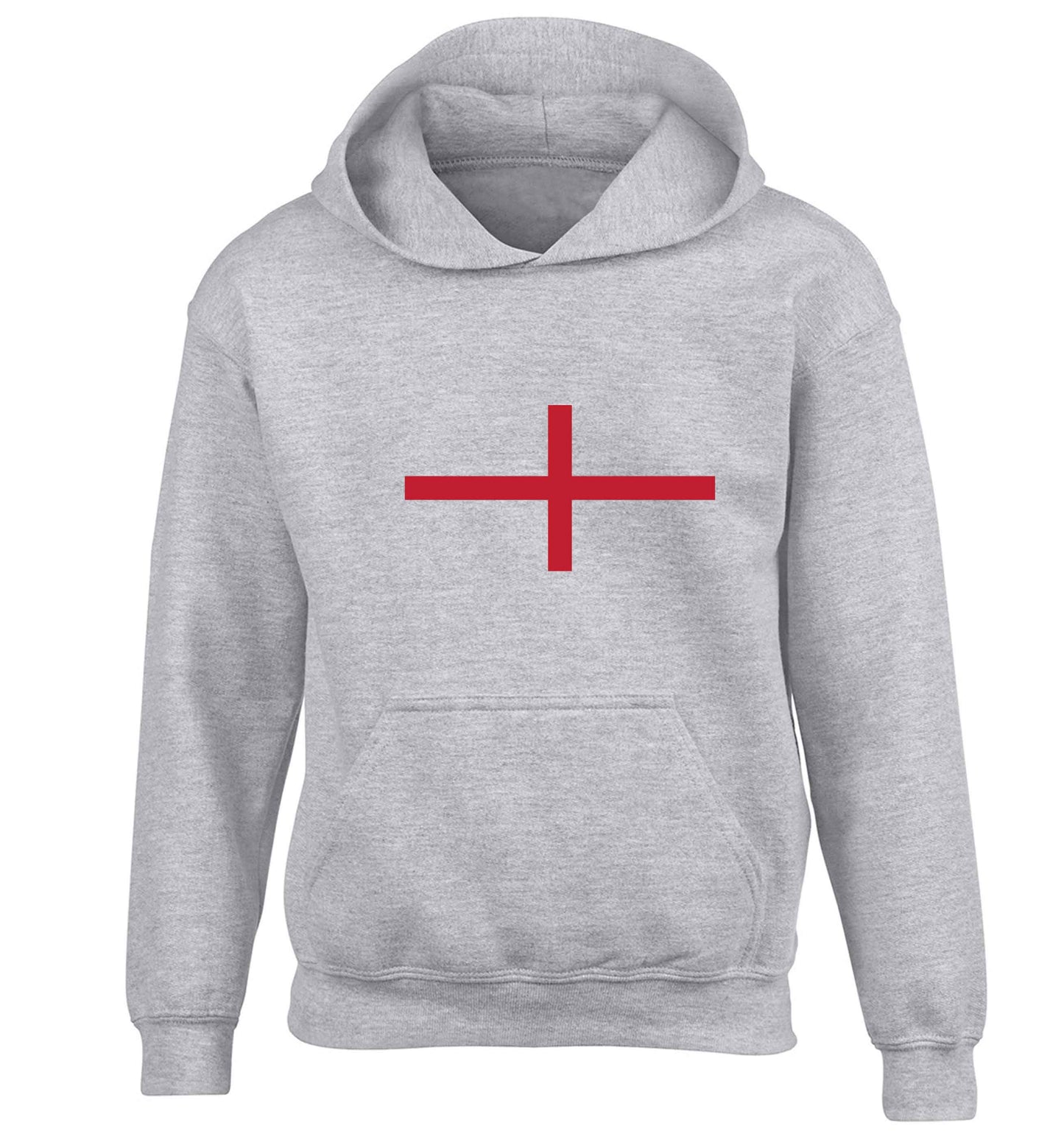 England Flag children's grey hoodie 12-13 Years
