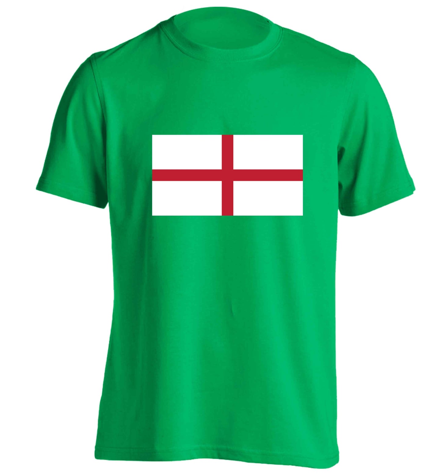 England Flag adults unisex green Tshirt 2XL