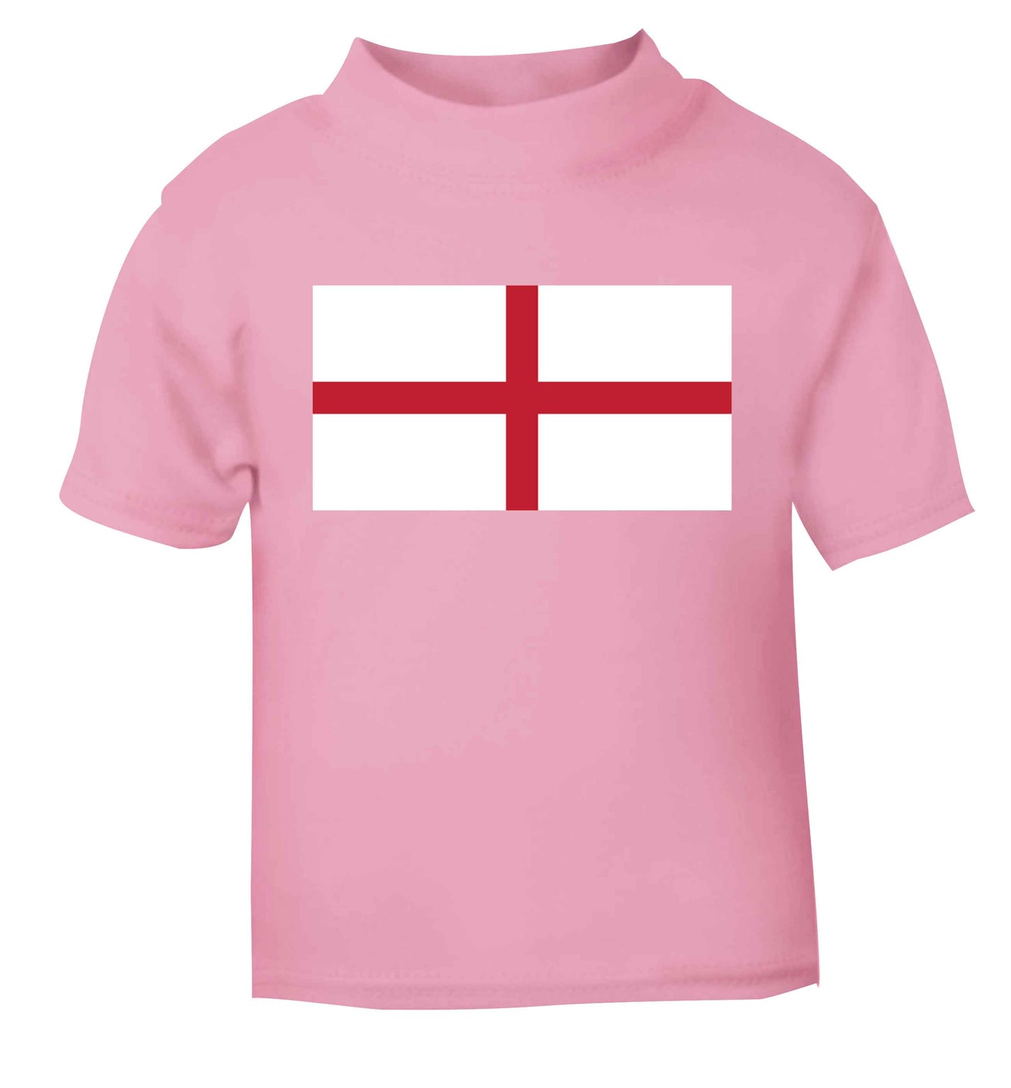England Flag light pink baby toddler Tshirt 2 Years