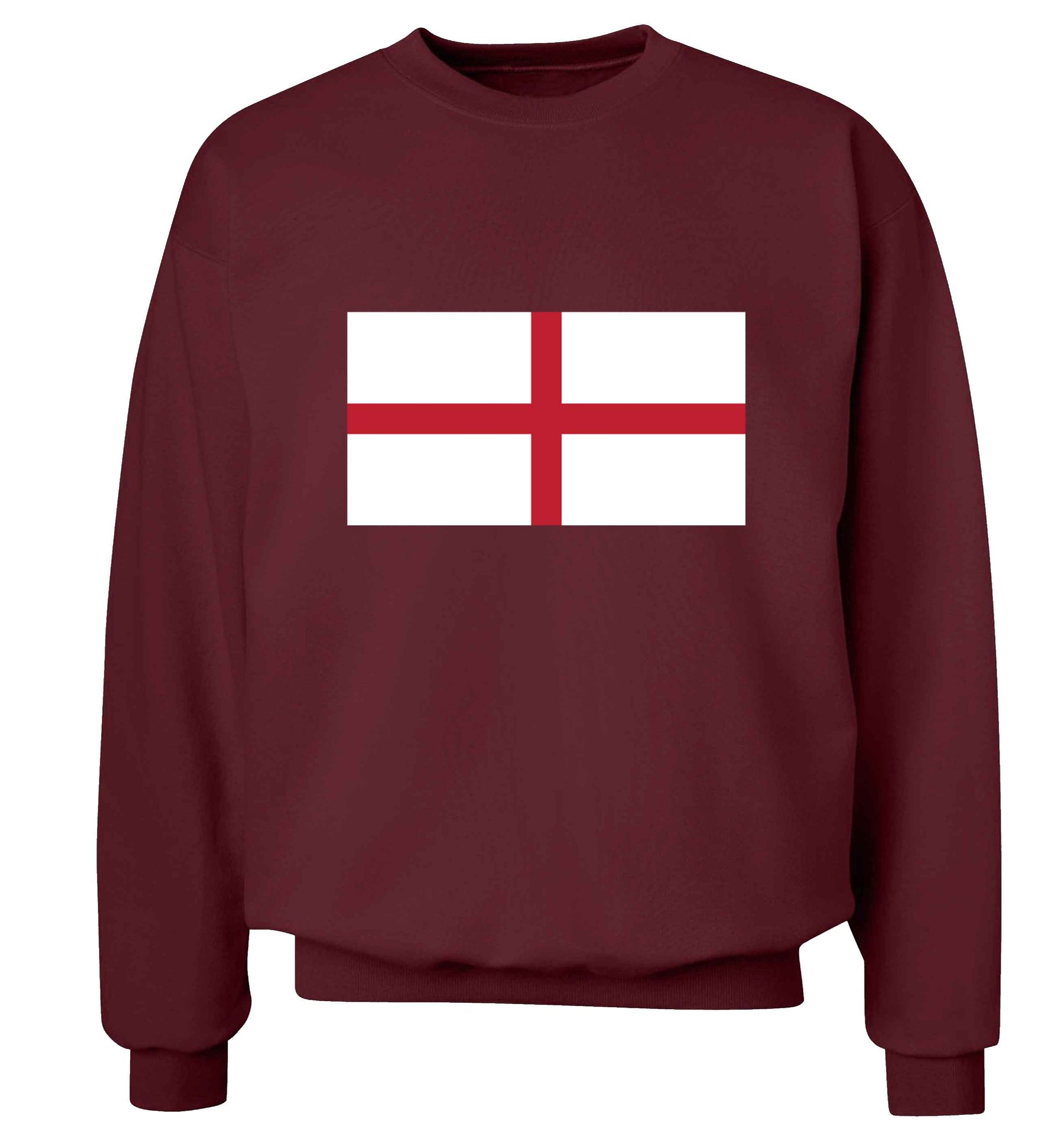 England Flag adult's unisex maroon sweater 2XL