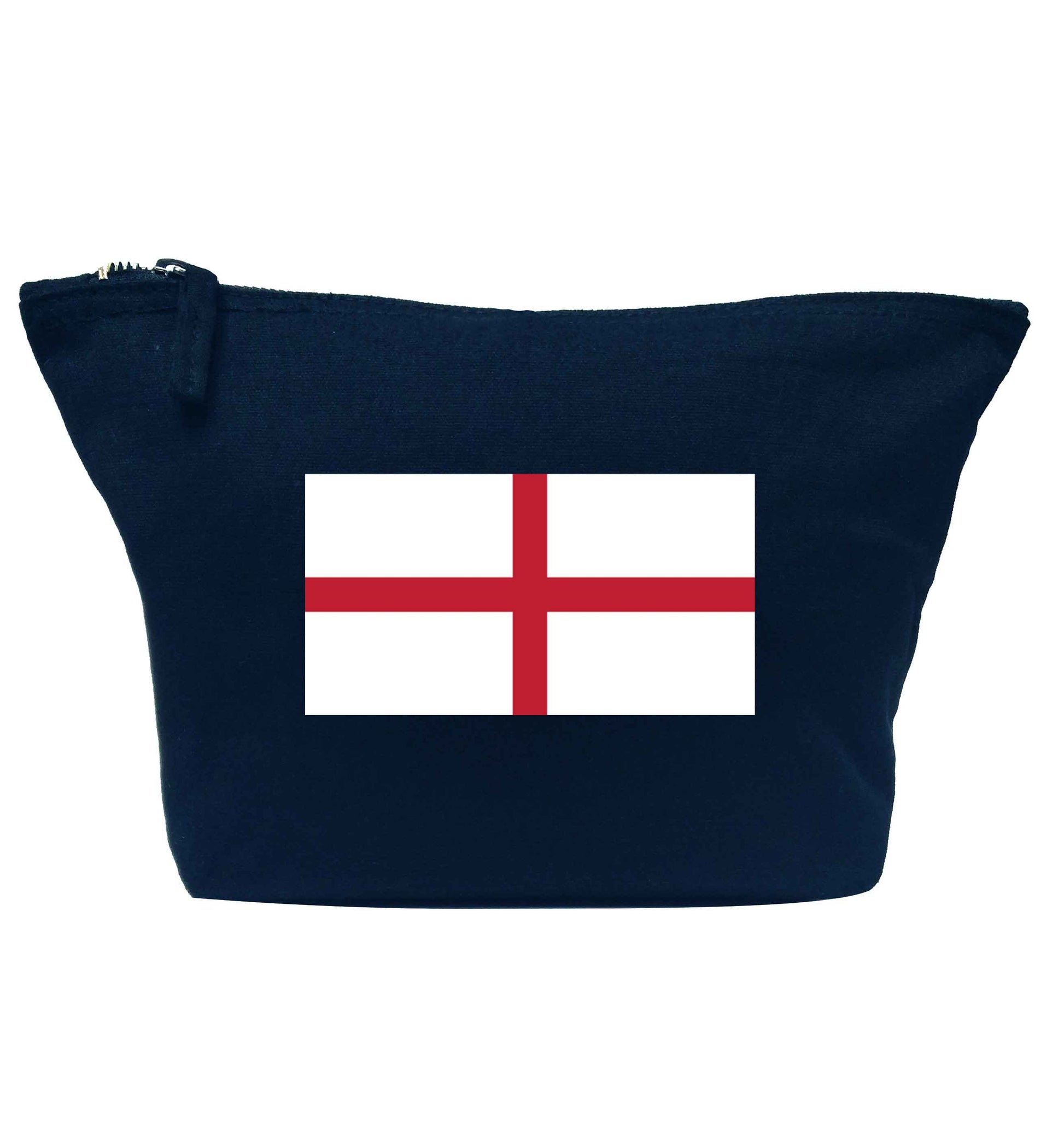 England Flag navy makeup bag