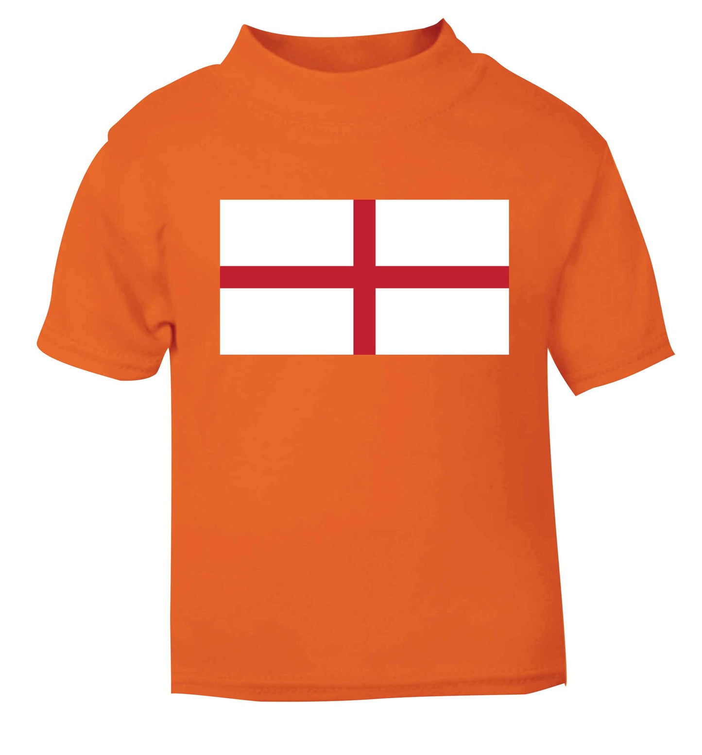 England Flag orange baby toddler Tshirt 2 Years