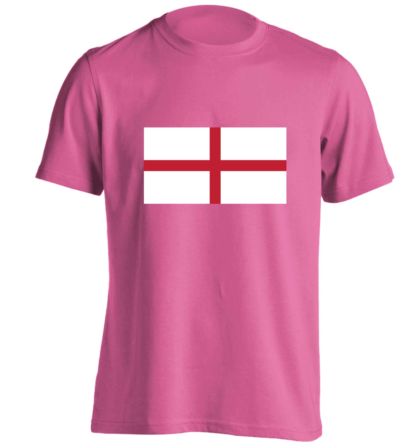 England Flag adults unisex pink Tshirt 2XL