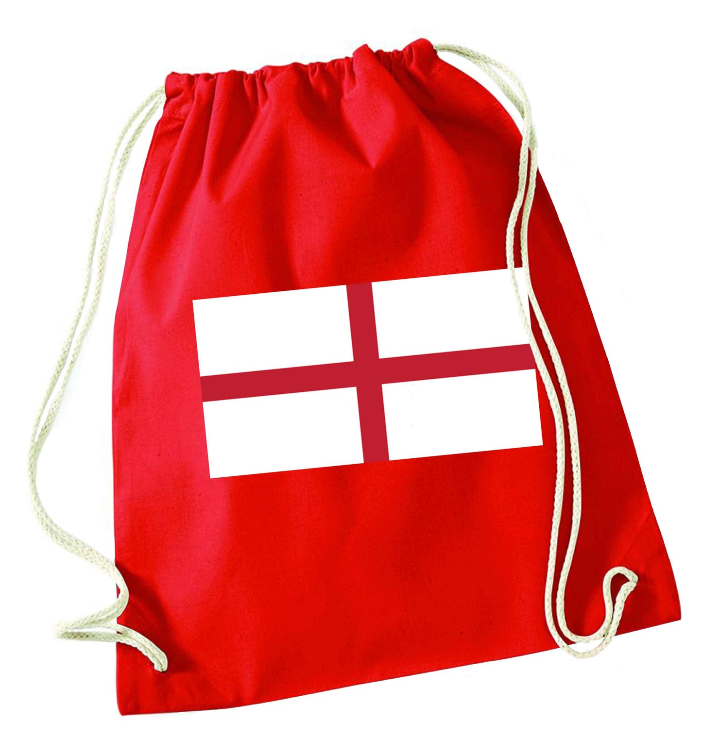 England Flag red drawstring bag 