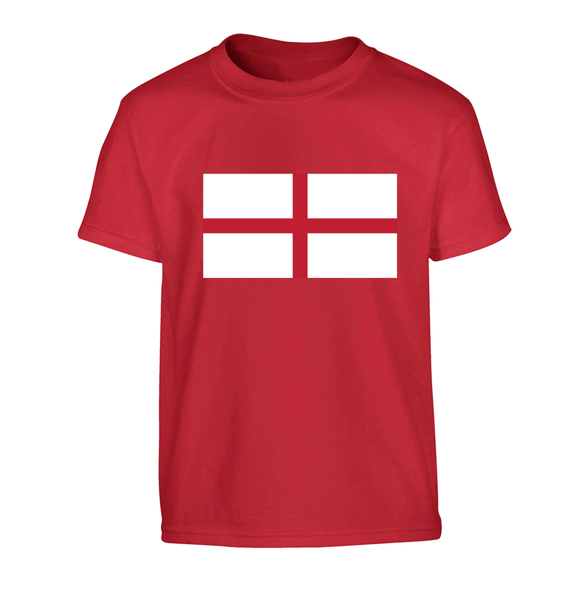 England Flag Children's red Tshirt 12-13 Years