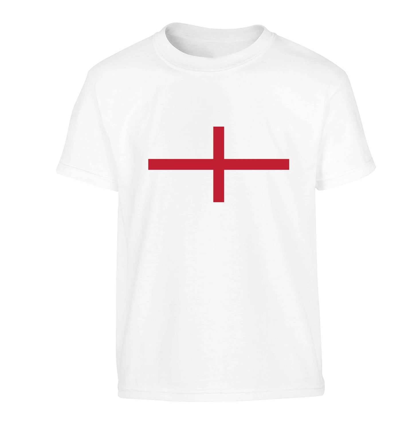 England Flag Children's white Tshirt 12-13 Years