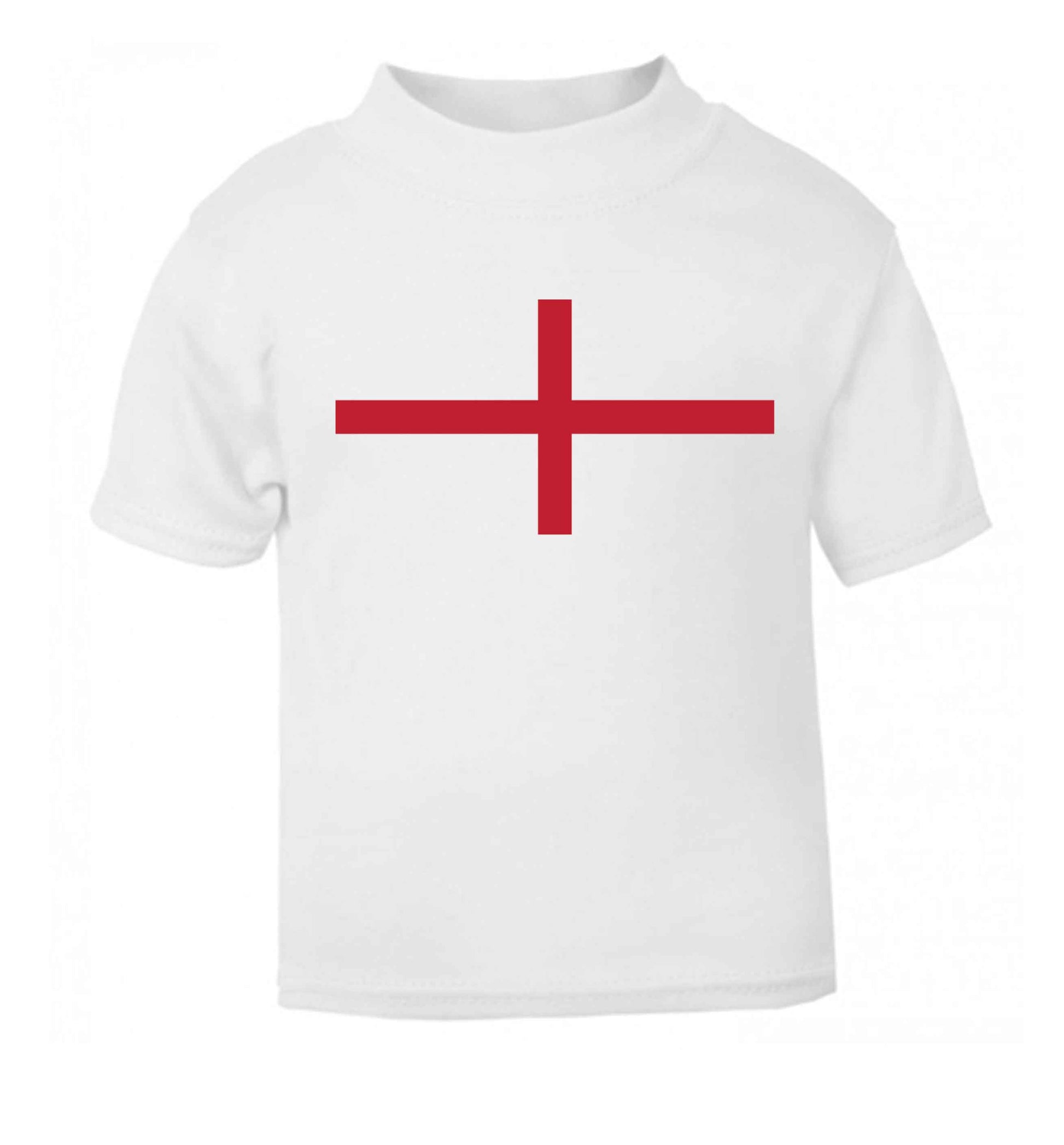 England Flag white baby toddler Tshirt 2 Years