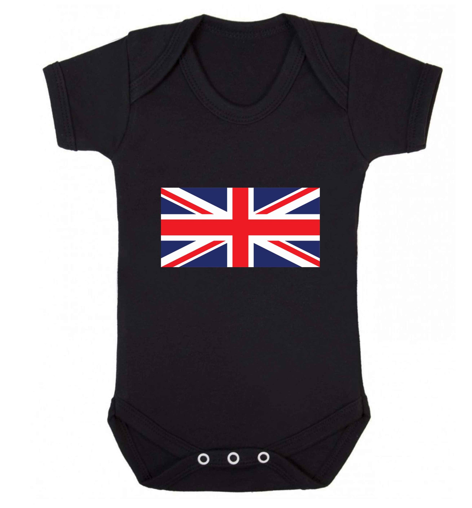 Union Jack baby vest black 18-24 months
