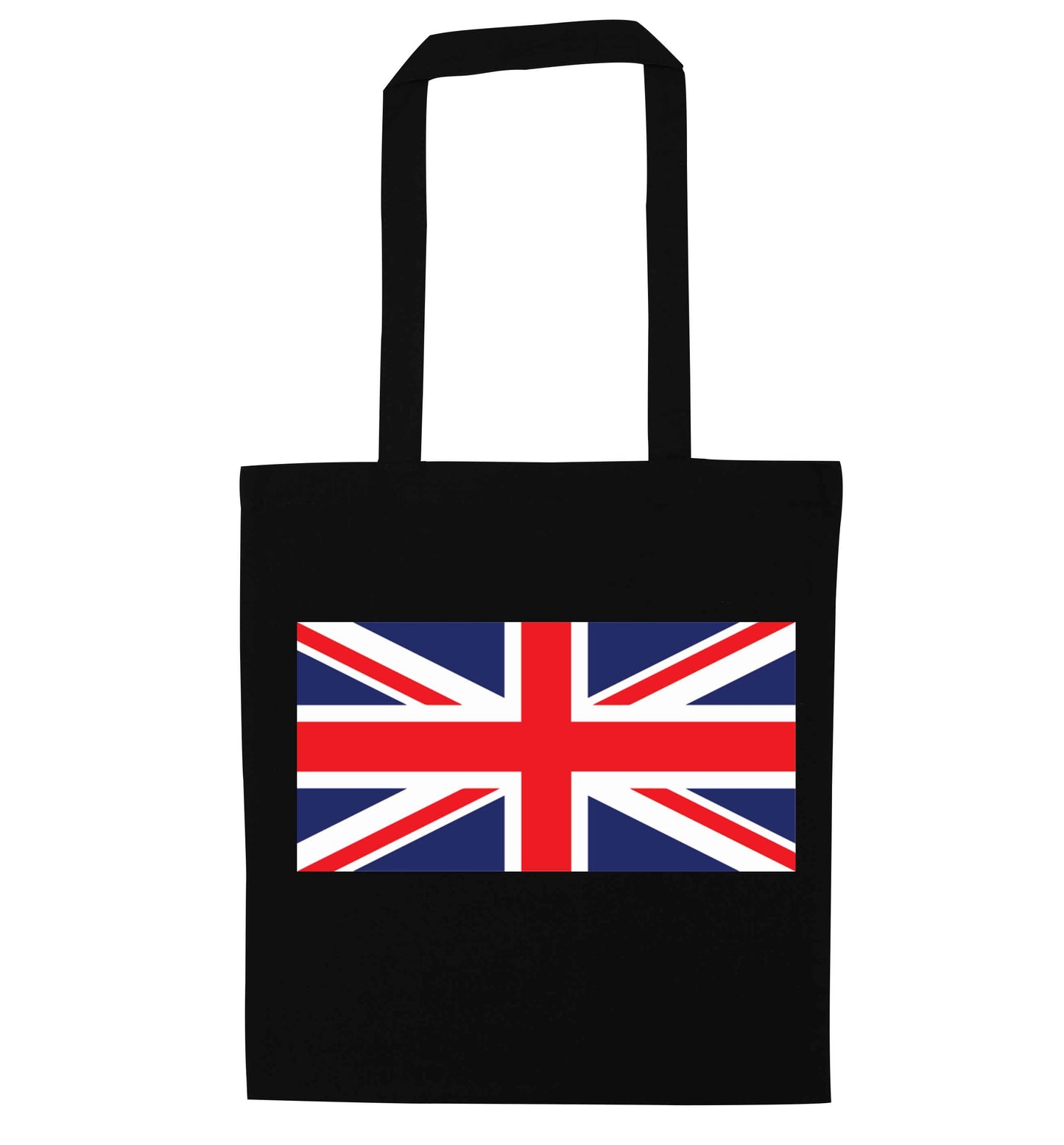 Union Jack black tote bag