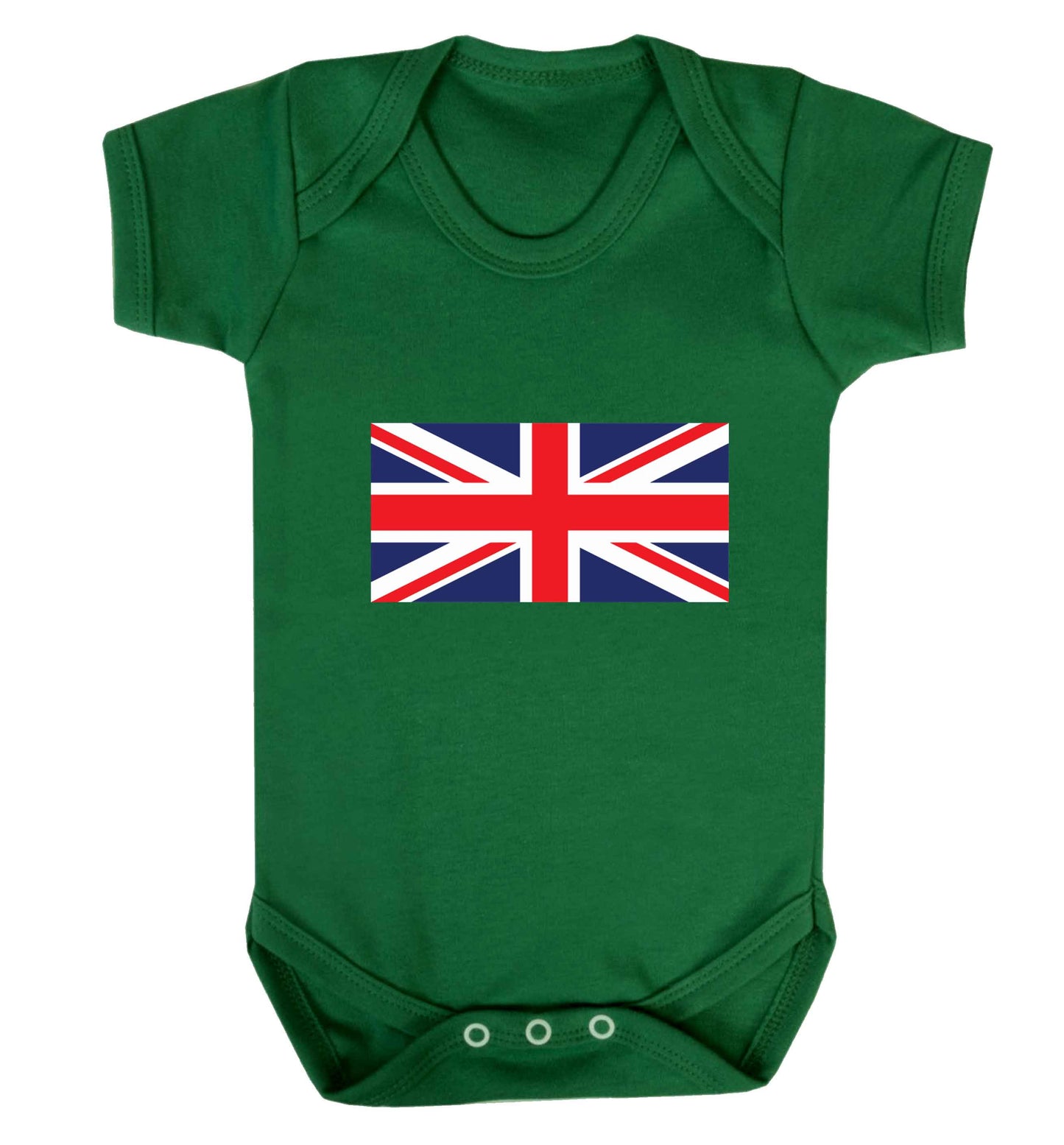 Union Jack baby vest green 18-24 months