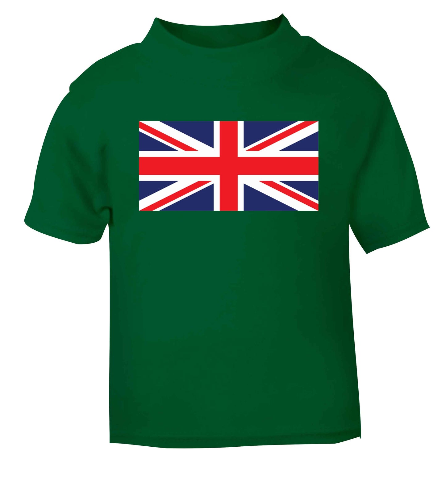 Union Jack green baby toddler Tshirt 2 Years