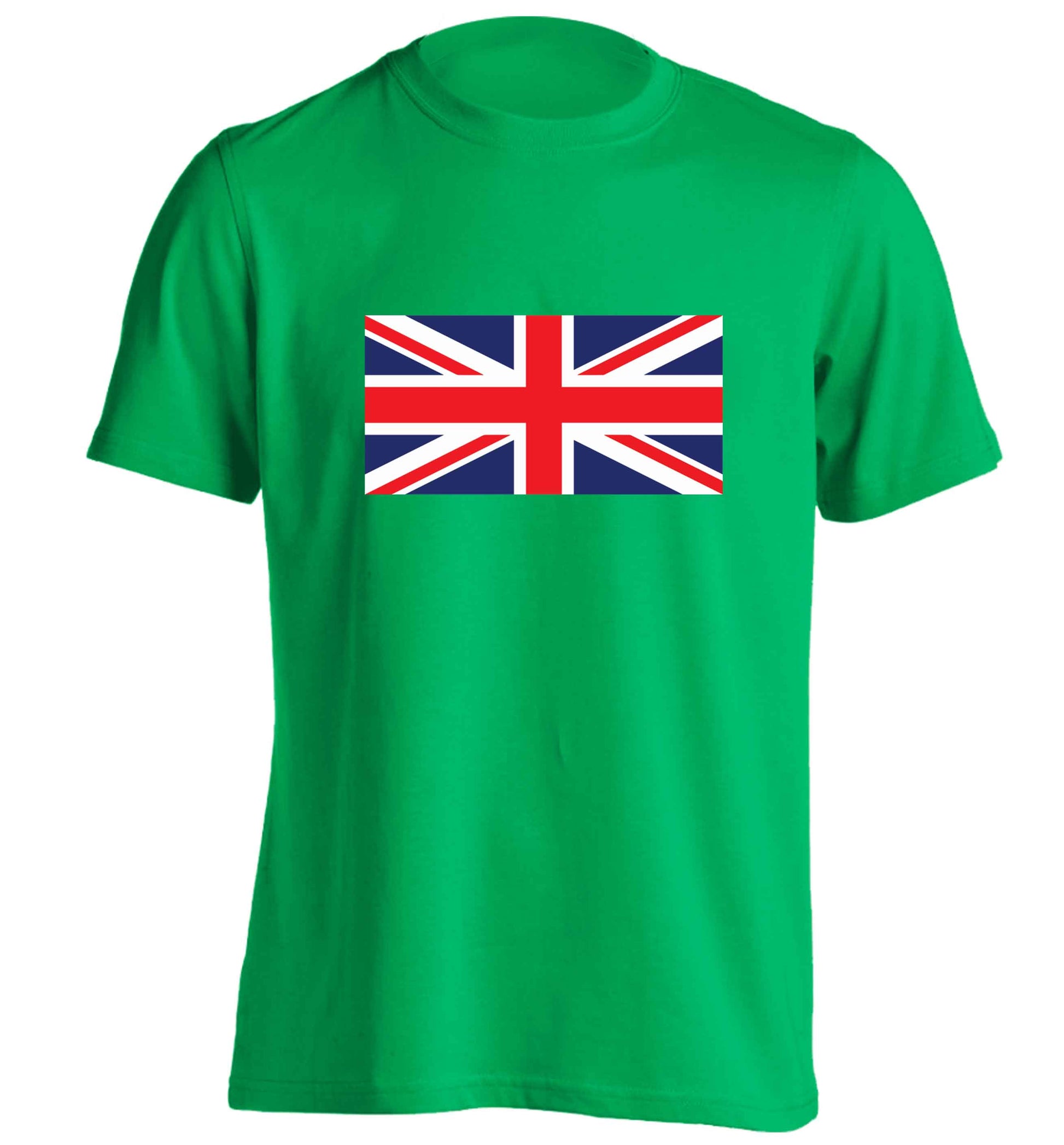 Union Jack adults unisex green Tshirt 2XL