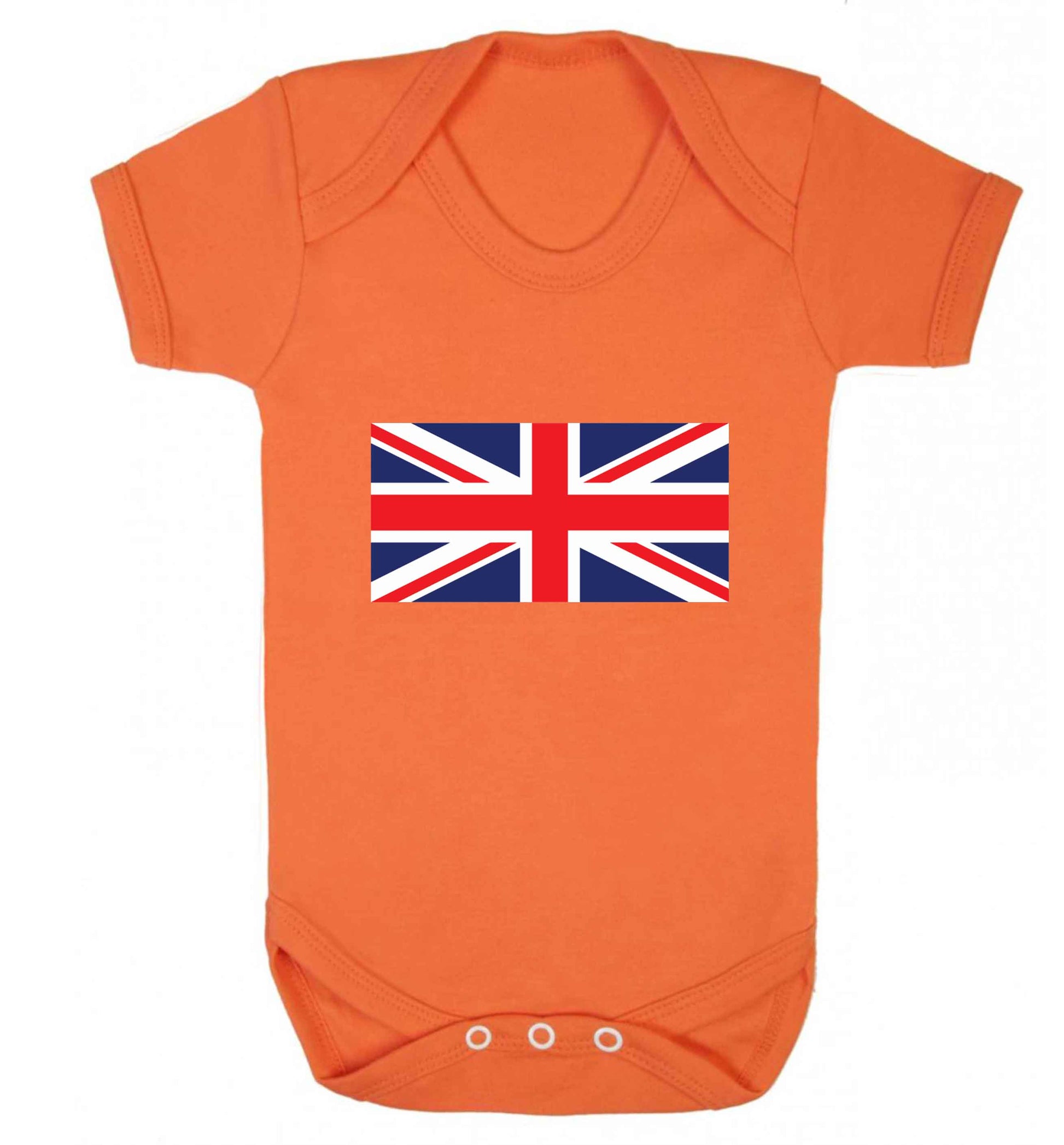 Union Jack baby vest orange 18-24 months