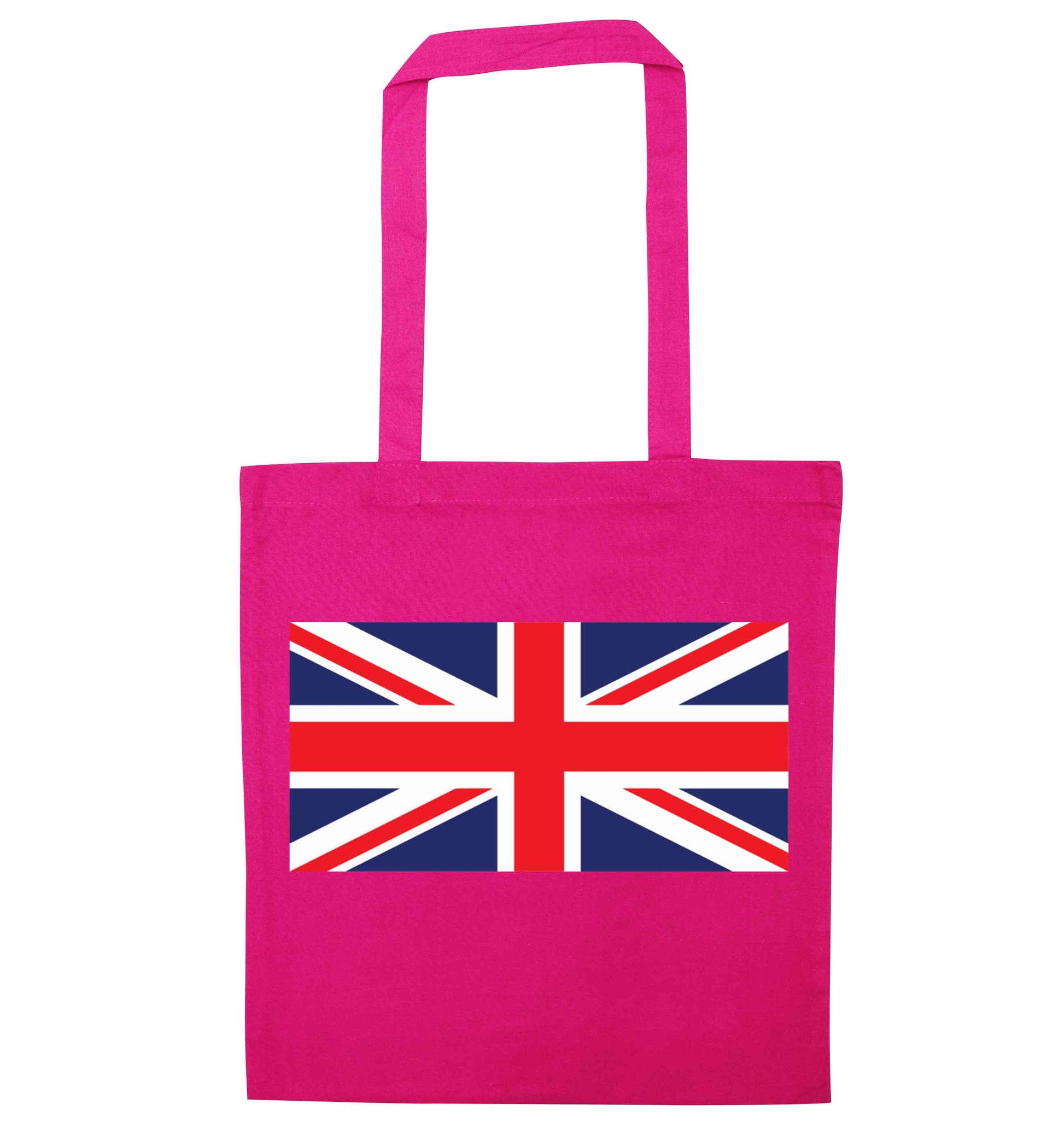 Union Jack pink tote bag