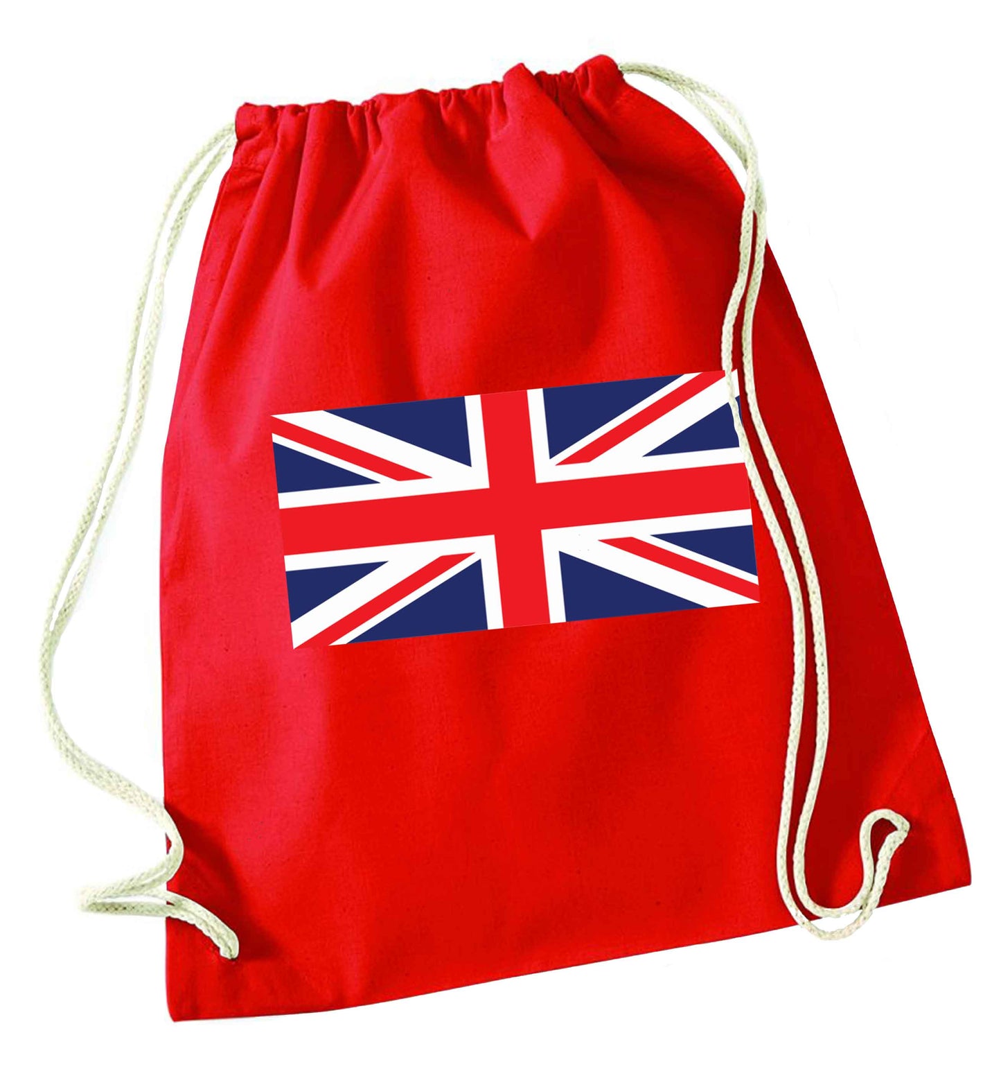 Union Jack red drawstring bag 