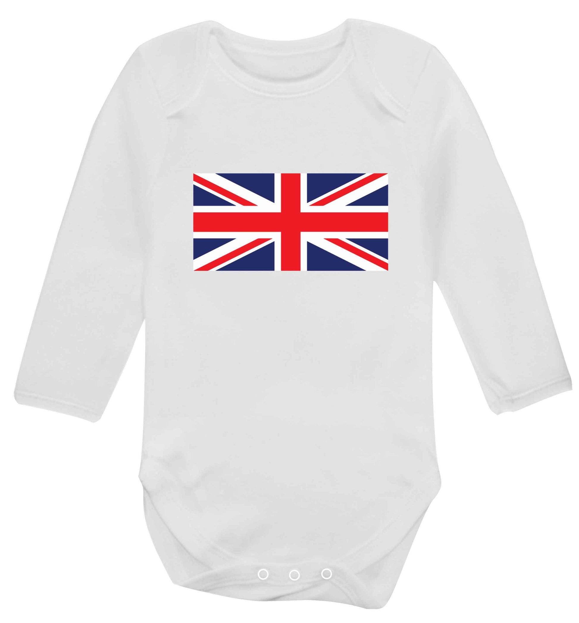 Union Jack baby vest long sleeved white 6-12 months