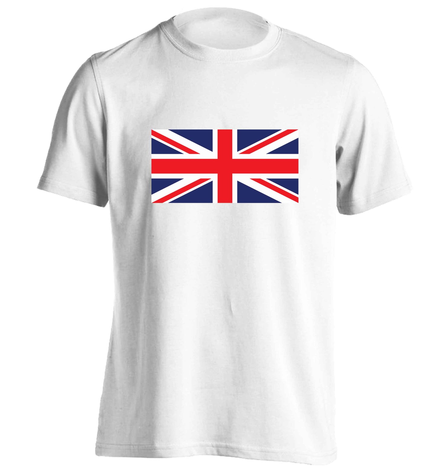 Union Jack adults unisex white Tshirt 2XL